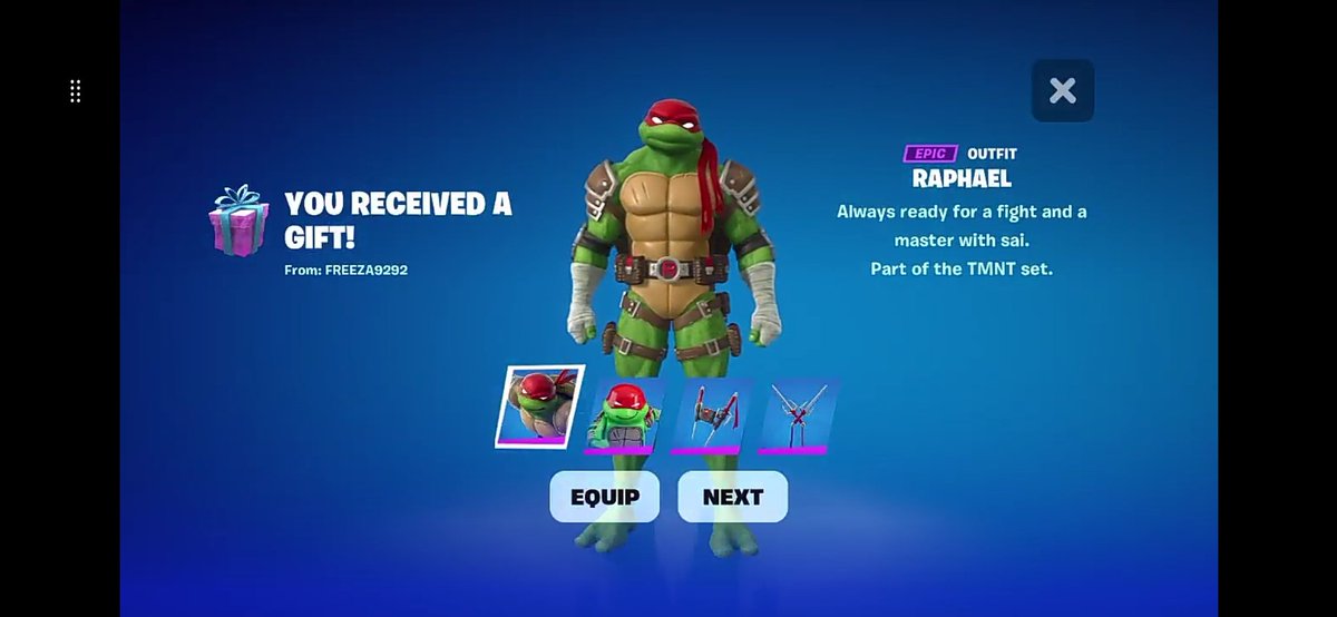 Thank you so much @FREEZA9292 for the Raphael skin I won for the giveaway ❤️🫂
#FREEZA9292legit