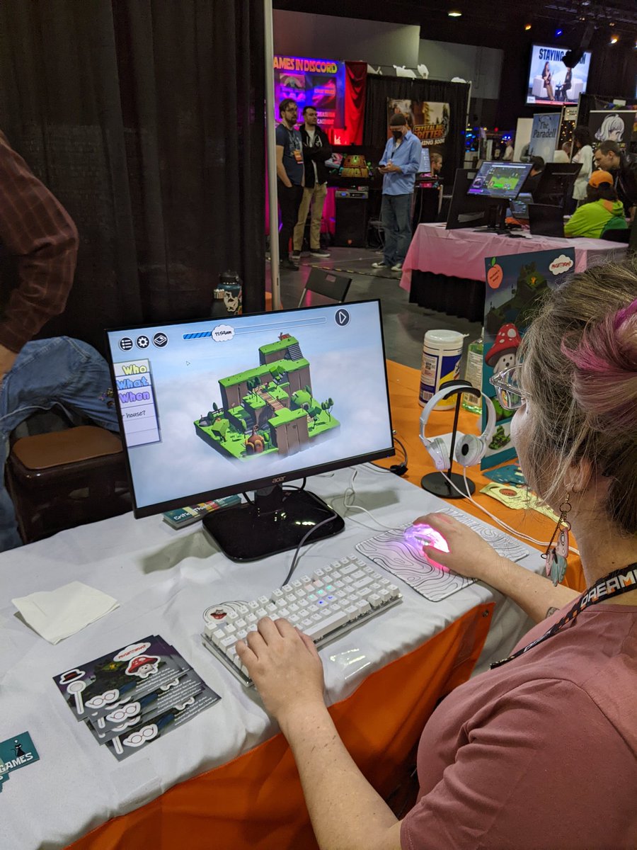 KnitwitGames's tweet image. Come see us at the @DreamHack indie playground! Find some shroo friends in MushWhom #atlgamedev #jenniferannesgroup