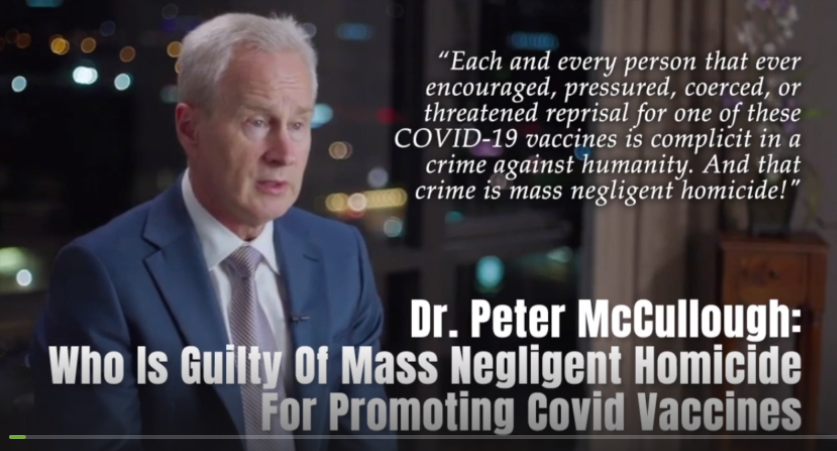 denisrancourt's tweet photo. Direct talk, correct and unambiguous conclusion, stated by @P_McCulloughMD :
"Any time a biopharmaceutical product remains on the market, despite excess mortality, and mounting and mounting evidence suggesting greater and greater deaths are accumulating with each and every day that the COVID-19 vaccines are left on the market, that does qualify as mass negligent homicide for all of those who are responsible for manufacturing the vaccines, distributing them, administering them, and then promoting them; each and every person that ever encouraged, pressured, coerced, or threatened reprisal for one of these COVID-19 vaccines is complicit in a crime against humanity. And that crime is mass negligent homicide!" 
Source: https://t.co/6DTow3dwee
