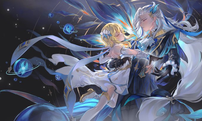蛍|ほたる(原神) ,ヌヴィレット(原神) 「HBD Neuvillette!Just