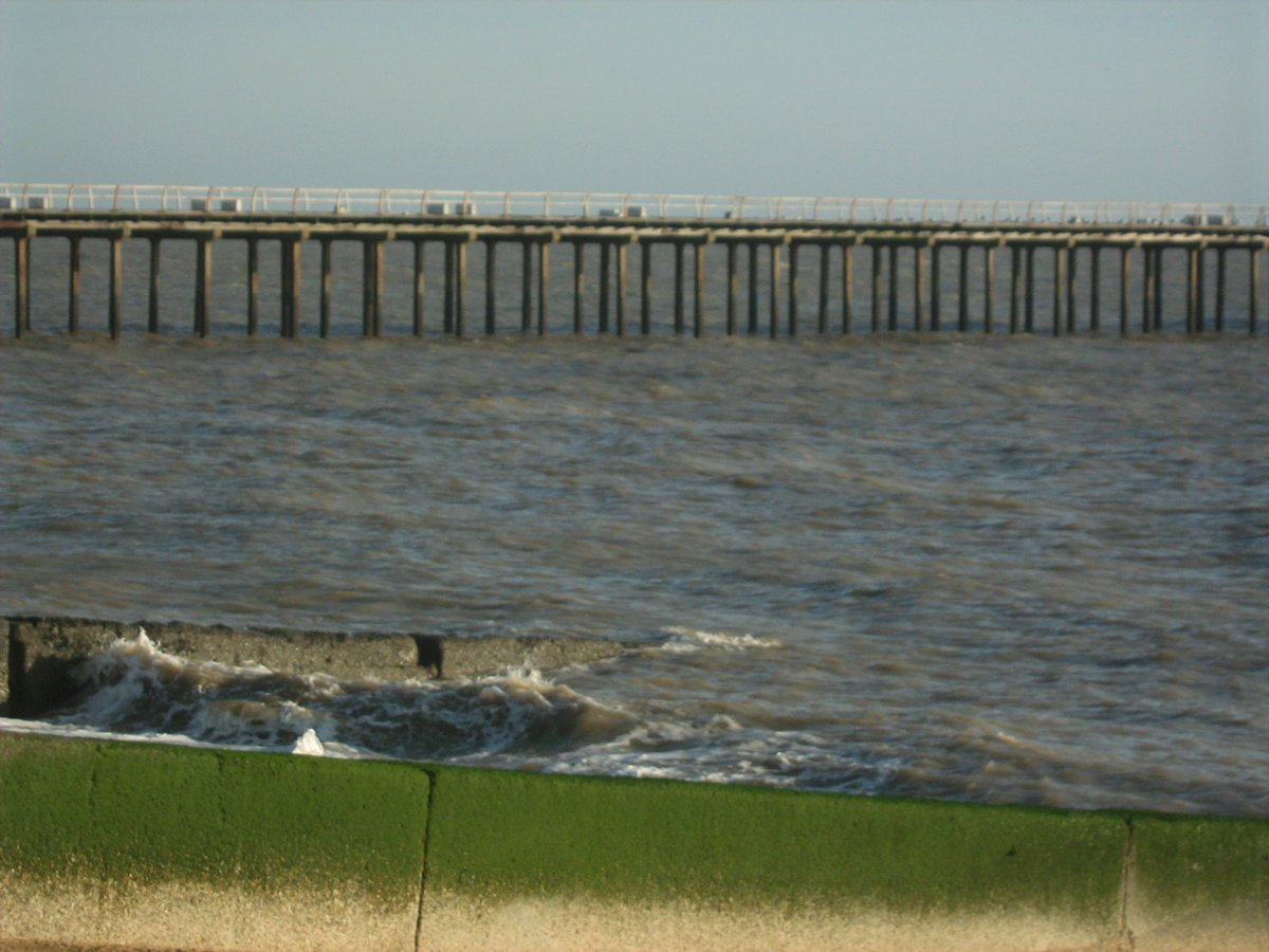 down at Felixstowe beach #beachhuts #doggie #shingle #oldpier #lifesgreat #suffolk #coast