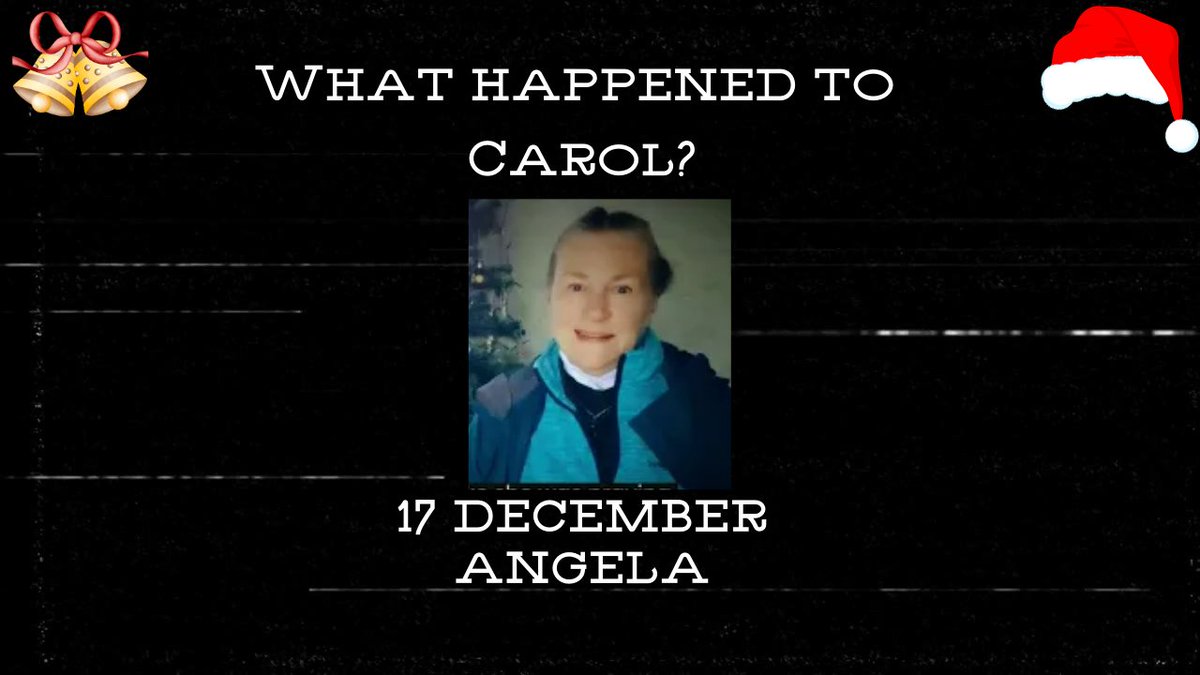 So far, there have been no confirmed sightings of Carol on the day she went missing, Friday. Is all that about to change? 

Let's see what Angela says (and appropriately for Sunday we're in a church!).   

youtu.be/eLZg_cRrYok

with <a href="/VivienKeene_act/">Vivien (Viv) Keene</a> as Angela.