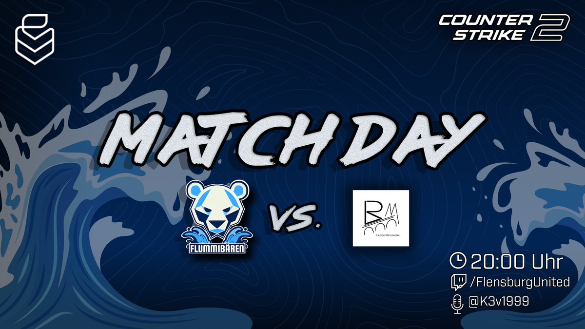 #CS2 Heute geht es für die FLUmmibären ins letzte Game in der <a href="/uniligaGG/">Uniliga</a> gegen <a href="/LegionRatisbona/">Legion Ratisbona</a> vor der wohlverdienten Weihnachtspause. GL&amp;HF 

🕔20:00 Uhr
📷twitch.tv/flensburgunited
🎙️<a href="/K3v1999/">K3v</a>
#FLU🌊💙