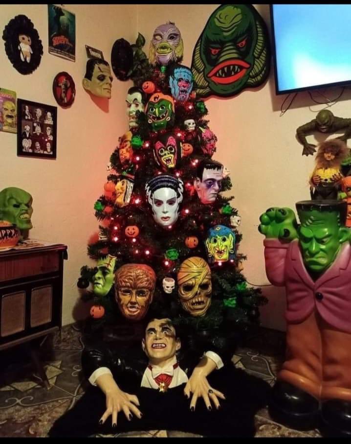 HorrorHammer1's tweet image. Monster Christmas tree