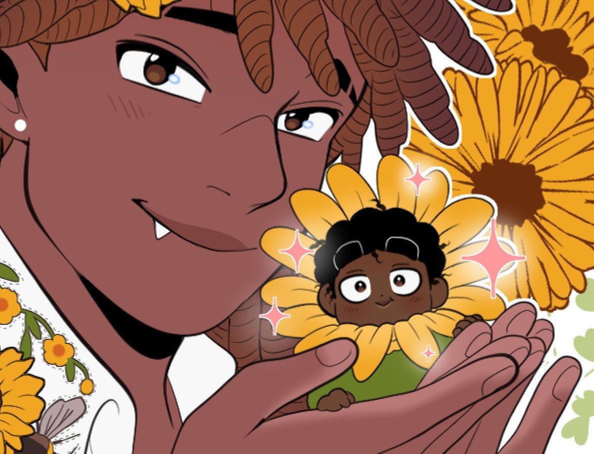 dark skin dark-skinned male dreadlocks flower male focus fang multiple boys  illustration images