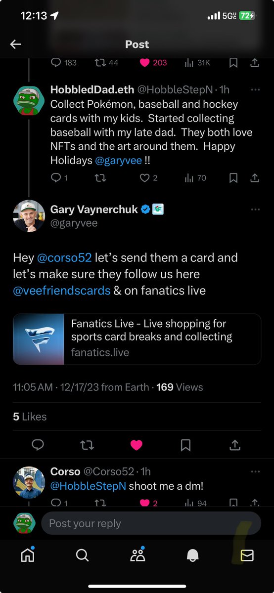 THANK YOU <a href="/garyvee/">Gary Vaynerchuk</a> !!! What an amazing gift this holiday season!  Been following you for a long time now, the days of YouTube yard sale videos and constant positivity - amazing to see how far you’ve come and the number of people you’ve helped realize their own potential! 🙏