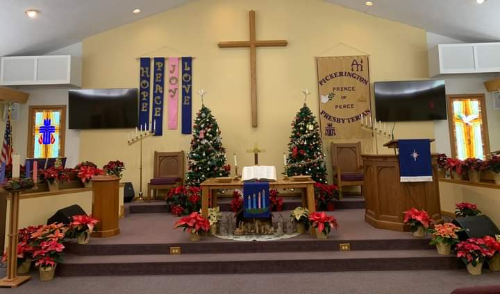 pcusabingewatch's tweet photo. Pickerington Pickerington #Pickerington #Ohio December 2023. Poinsettias placed, youth set up and decorated the trees and sanctuary. 🎄
#SanctuarySunday 
#Presbyterian #pcusa @SynodCovenant #Advent #Christmas2023 #Poinsettias https://t.co/0KoHcN055h