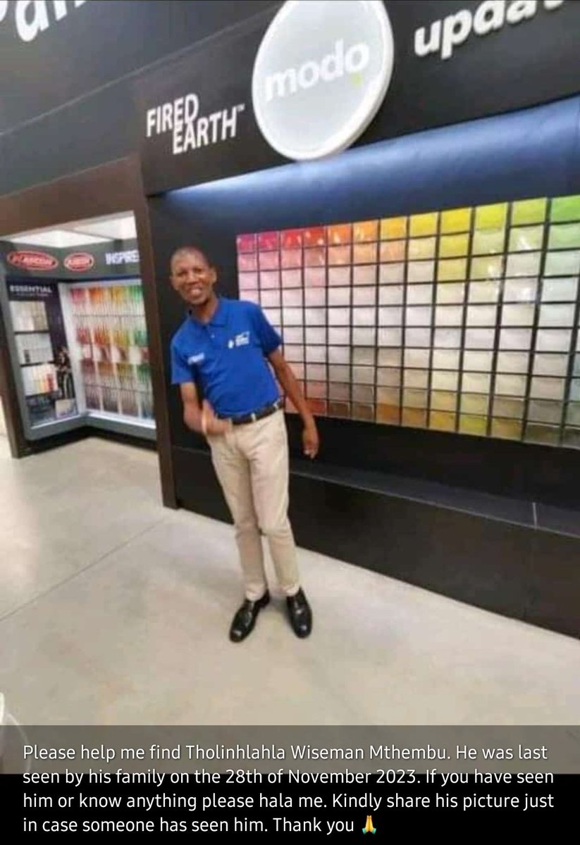 uNkosikhonaa's tweet image. Kindly help the family to find their relative. He is from Empangeni, KwaZulu-Natal.