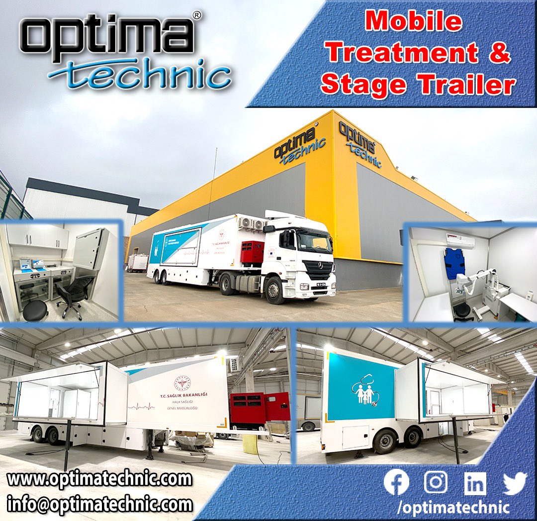 Optima Technic Mobile Treatment and Stage Trailer protects...

For more information please contact with us
info@optimatechnic.com 
optimatechnic.com 

#optimatechnic #mobilehospital #mobileclinic #mobilestage #madeinturkey Optima Technic