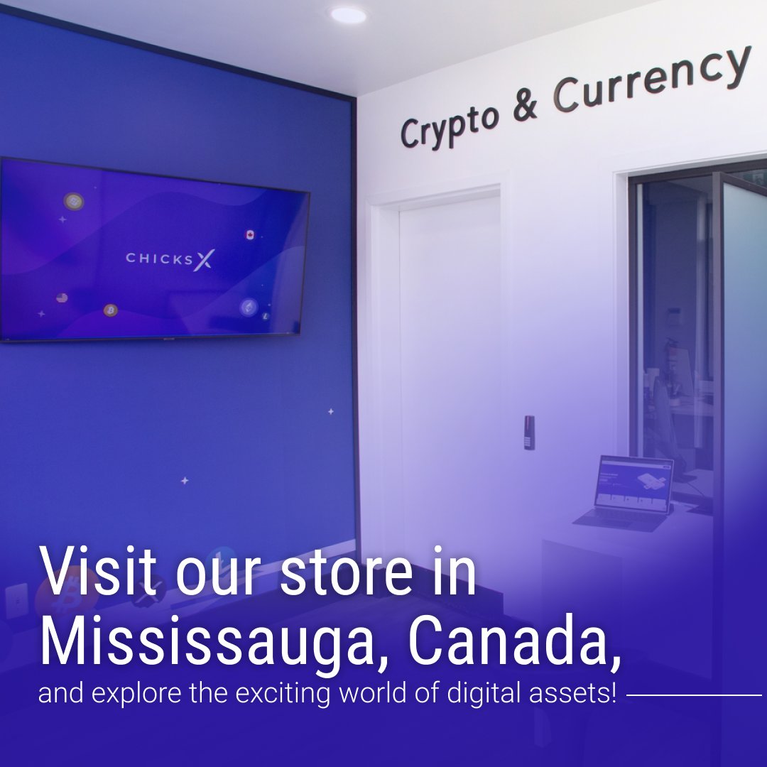 Your journey into the future of finance begins here. 🚀

#chicksX #cryptostore #mississauga #canada #cryptocoinexchange