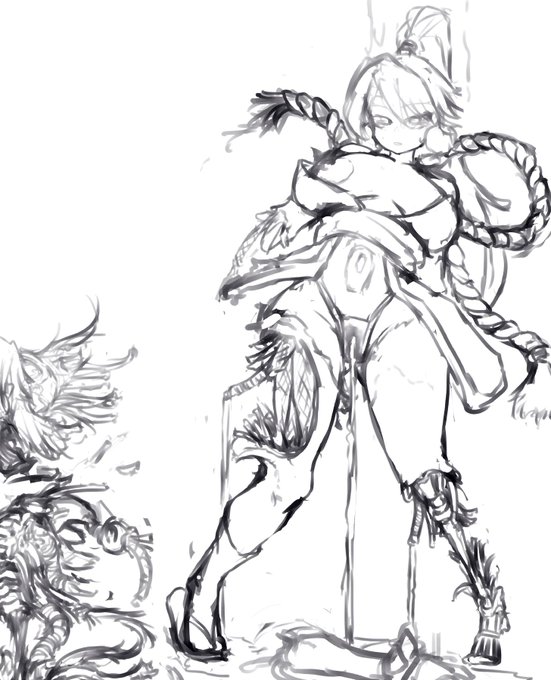 【依頼絵wip】ちゃんと線入れするとなんか絵がノペっとしてしまってこのどにちだけで4回ぐらい線画描き直しても決まらなきて振り出しに戻りモウダメダーってなってる
今回は納品間に合わないかもしれない… 