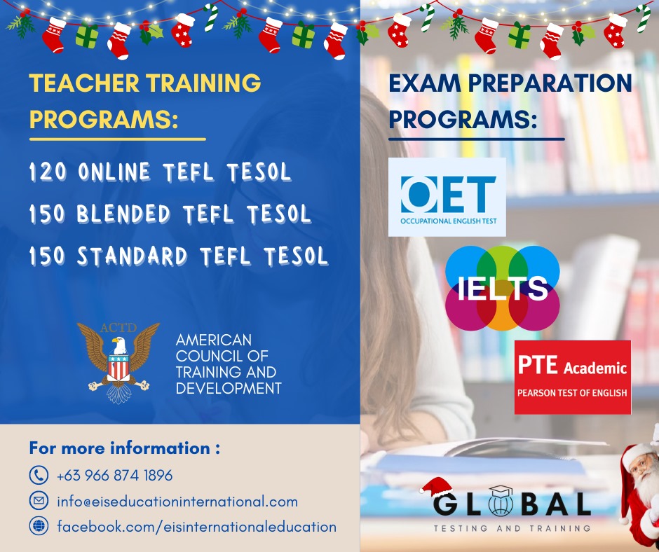 - Please allow us to post.

WISHING A MERRY CHRISTMAS AND A HAPPY NEW YEAR
to all our #Teachers #Nurses and #Students

Thank you for being part of our 2023.

#tefl #tesol #esl #oet #oetexam #pte #pteacademic #ielts #tefltesol #nurses #philippinenurses #onlinetraining #tefltesol