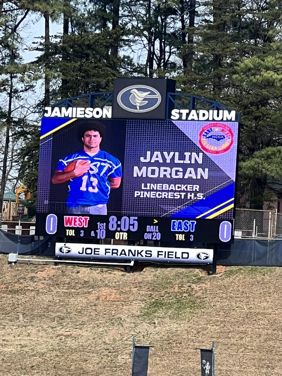 Senior linebacker @jaylin2024 represented our program in the @NCCoachesAssn East vs West Game. We are proud of all of our student athletes who competed in All-Star games across the Carolinas.