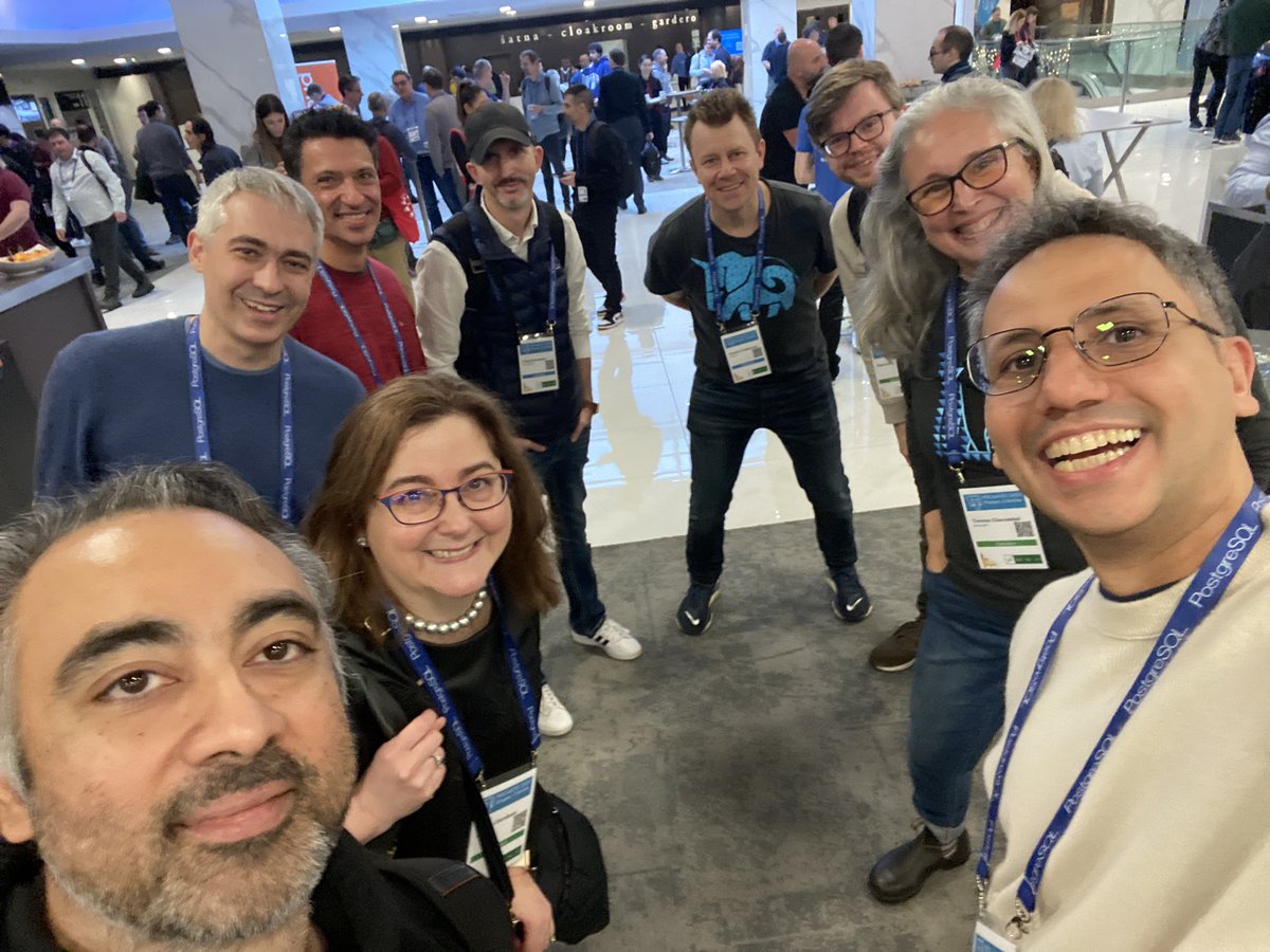 How wonderful and proud to have an ex-Citus/Postgres reunion at #pgconfeu last week. w/ @UbicloudHQ @AzureDBPostgres @AzureCosmosDB @crunchydata @tembo_io @citusdata . We missed you, too @PeerDBInc @hydradatabase @pganalyze