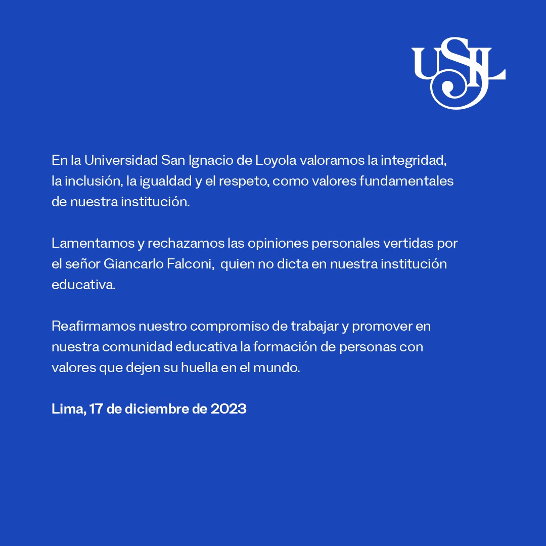 Comunicado a la opinión pública.