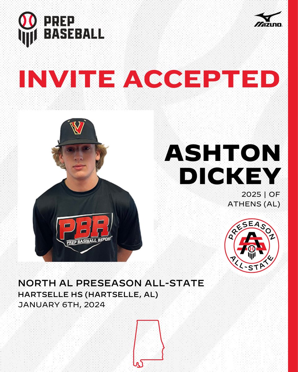 Prep Baseball Alabama (@prepbaseballal) on Twitter photo #NALPAS24: ππ§π―π’ππ πππππ©πππ ποΈ
+ OF Ashton Dickey (@AHSBaseball_1, 2025) is ππππππ ππ π for the North AL Preseason All-State, held on Jan. 6th, 2024 at Hartselle HS.
Request an invite at the link below. ‡οΈ
π: loom.ly/shbMYzw // <a href="/AshtonDickey2/">Ashton Dickey</a> #NALPAS24: ππ§π―π’ππ πππππ©πππ ποΈ
+ OF Ashton Dickey (@AHSBaseball_1, 2025) is ππππππ ππ π for the North AL Preseason All-State, held on Jan. 6th, 2024 at Hartselle HS.
Request an invite at the link below. ‡οΈ
π: loom.ly/shbMYzw // <a href="/AshtonDickey2/">Ashton Dickey</a>