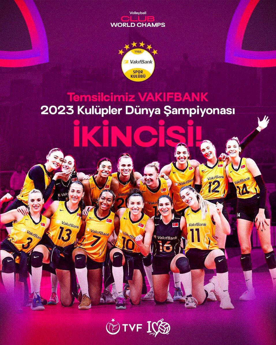 Bazı maçlar vardır kaybedeni olmaz, tüm ülke kazanır. 2023 FIVB Kulüpler Dünya Şampiyonası finalinde bizlere büyük gurur yaşatan Eczacıbaşı Dynavit’e ve Vakıfbank'a teşekkür ediyorum.