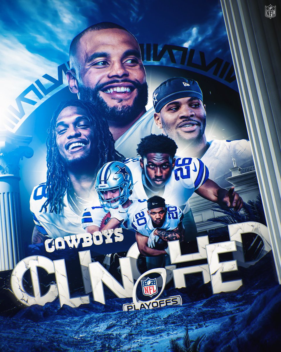The <a href="/dallascowboys/">Dallas Cowboys</a> punch their ticket to the #NFLPlayoffs! 🎟️

#CellyClinched | <a href="/budlight/">Bud Light</a>