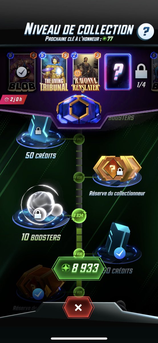 radwane75013's tweet photo. Hi @MARVELSNAP  why I don't appear in the ranking. Am I at level 8933? https://t.co/zgbkQoiGV6