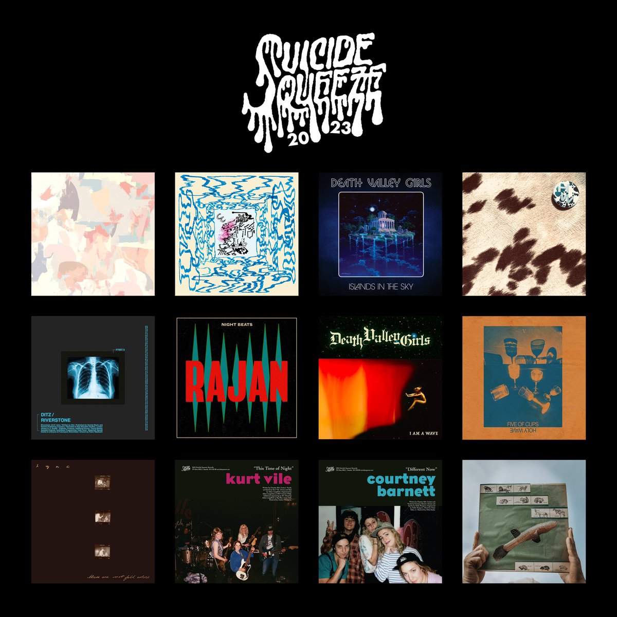 🚨 CONTEST 🚨

We’re giving away one 2023 GRAND PRIZE and two runner-up prizes!!! Enter to win via the link below. 

instagram.com/suicidesqueeze 

#holywave #deathvalleygirls #ditz #nightbeats #lync #kurtvile #courtneybarnett #cottonjones #vinyl #fanappreciation #music #seattle