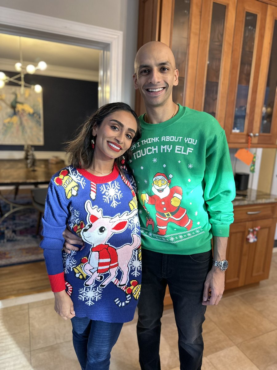 Rocking ugly sweaters and sipping on an old fashioned to conquer sinus pressure – ‘tis the season for festive vibes! 🎄🥃 #HolidayCheers #UglySweaterParty