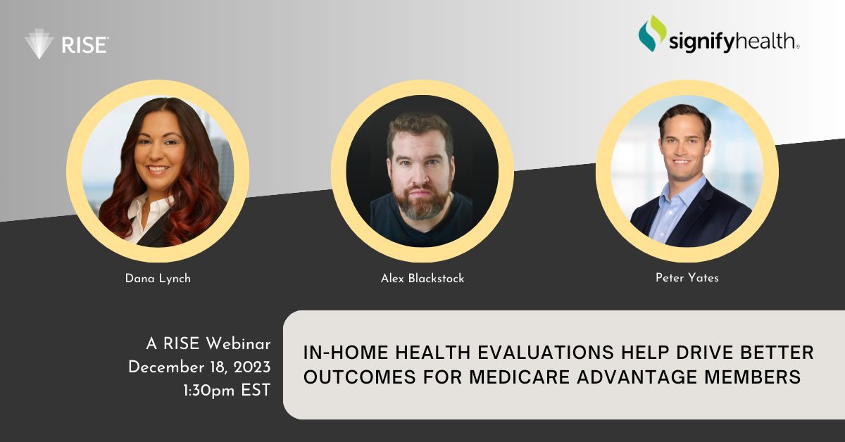 Last Chance! Register to join us for tomorrow's #webinar with @signifyhealth to learn how In-Home Health Evaluations Help Drive Better Outcomes for #MedicareAdvantage Members Register Today: buff.ly/3uApg7T