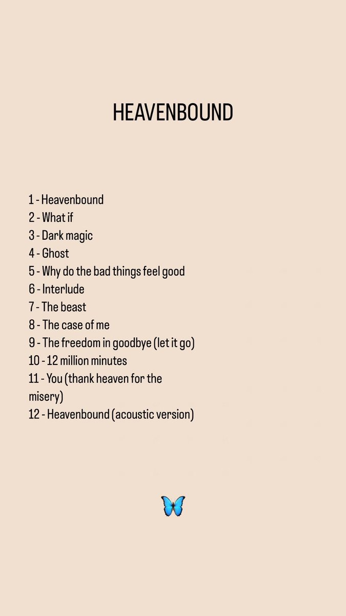 Tracklist 🦋