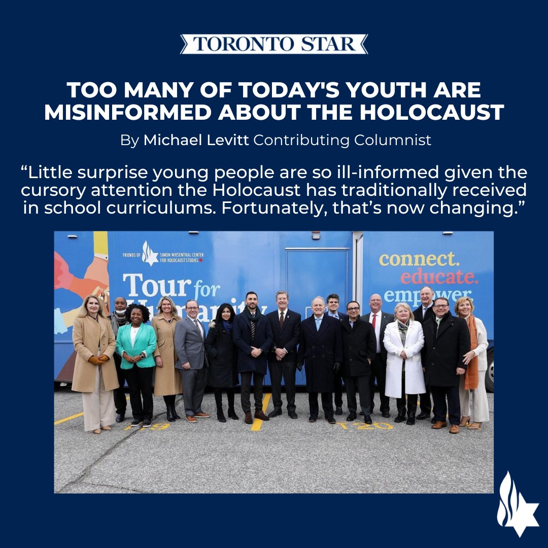 Friends of Simon Wiesenthal Center (@canadianfswc) on Twitter photo "If we hope to avoid repeating the catastrophic mistakes of the past and forge a better path forward for society, children must learn what the Holocaust can teach us," writes <a href="/LevittMichael/">Michael Levitt 🇨🇦🎗️</a> in his latest <a href="/TorontoStar/">Toronto Star</a> column.
thestar.com/opinion/contri… "If we hope to avoid repeating the catastrophic mistakes of the past and forge a better path forward for society, children must learn what the Holocaust can teach us," writes <a href="/LevittMichael/">Michael Levitt 🇨🇦🎗️</a> in his latest <a href="/TorontoStar/">Toronto Star</a> column.
thestar.com/opinion/contri…