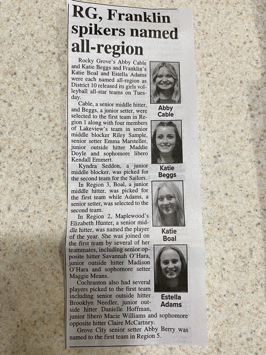 1st all region for volleyball!