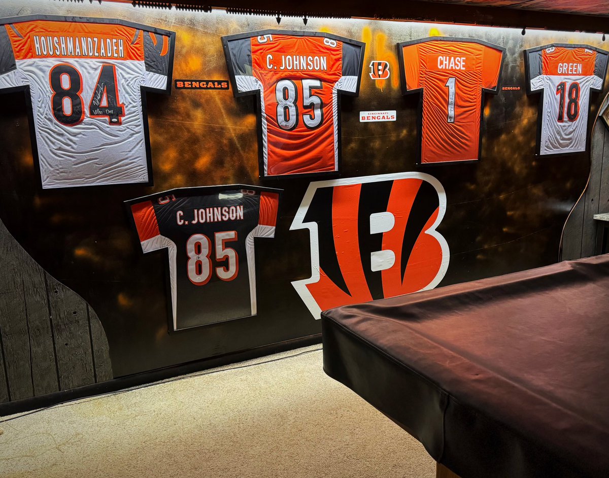 Almost finished with my Autographed Bengals WR’s wall Past and Present. WHODEY @ochocinco @housh84 @ajgreen_18 @Real10jayy__