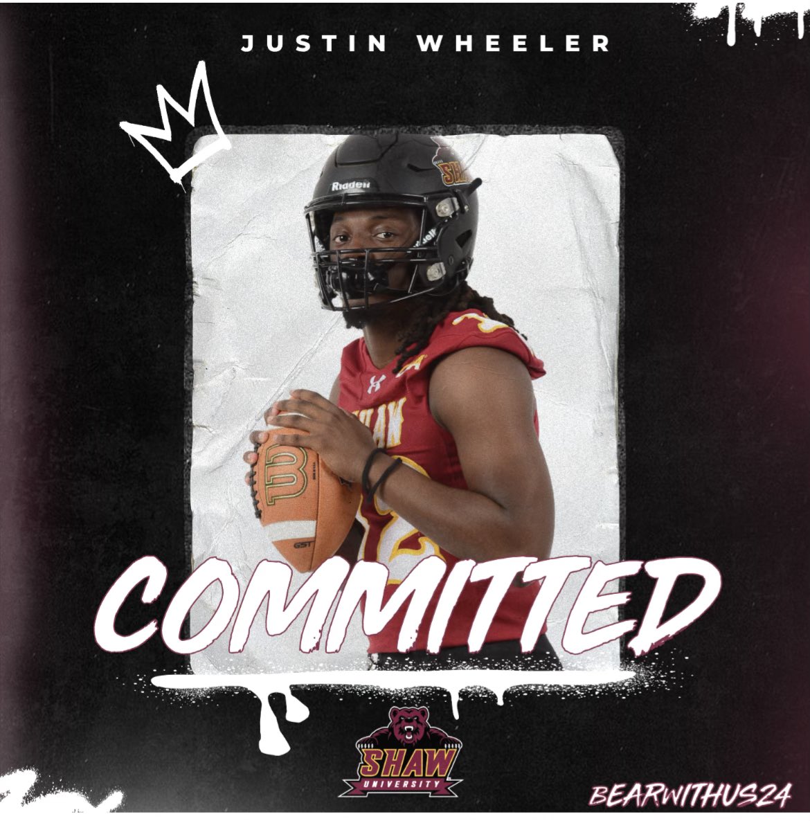 First off I want to thank God, my family, my coaches, and other schools that have recruited me during this process. I am excited to say that I am committed to Shaw University! @CoachAJ_Jones @Coach_Hes @CDre1911 @MrNoOffseason @Coach__Stone @bshosch