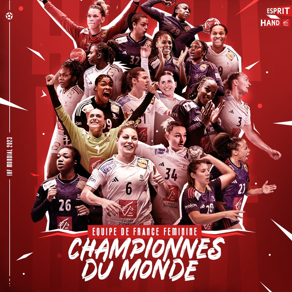 🥇 @FRAHandball Championne du Monde 2023⭐️⭐️⭐️ ! Caisse d'Epargne félicite @FRAHandball pour ce superbe titre. Bravo et merci pour toutes ces belles émotions partagées tout au long de la compétition. Vivement Paris 2024. #VousEtreUtile #EspritHandball #ChampionnesduMonde