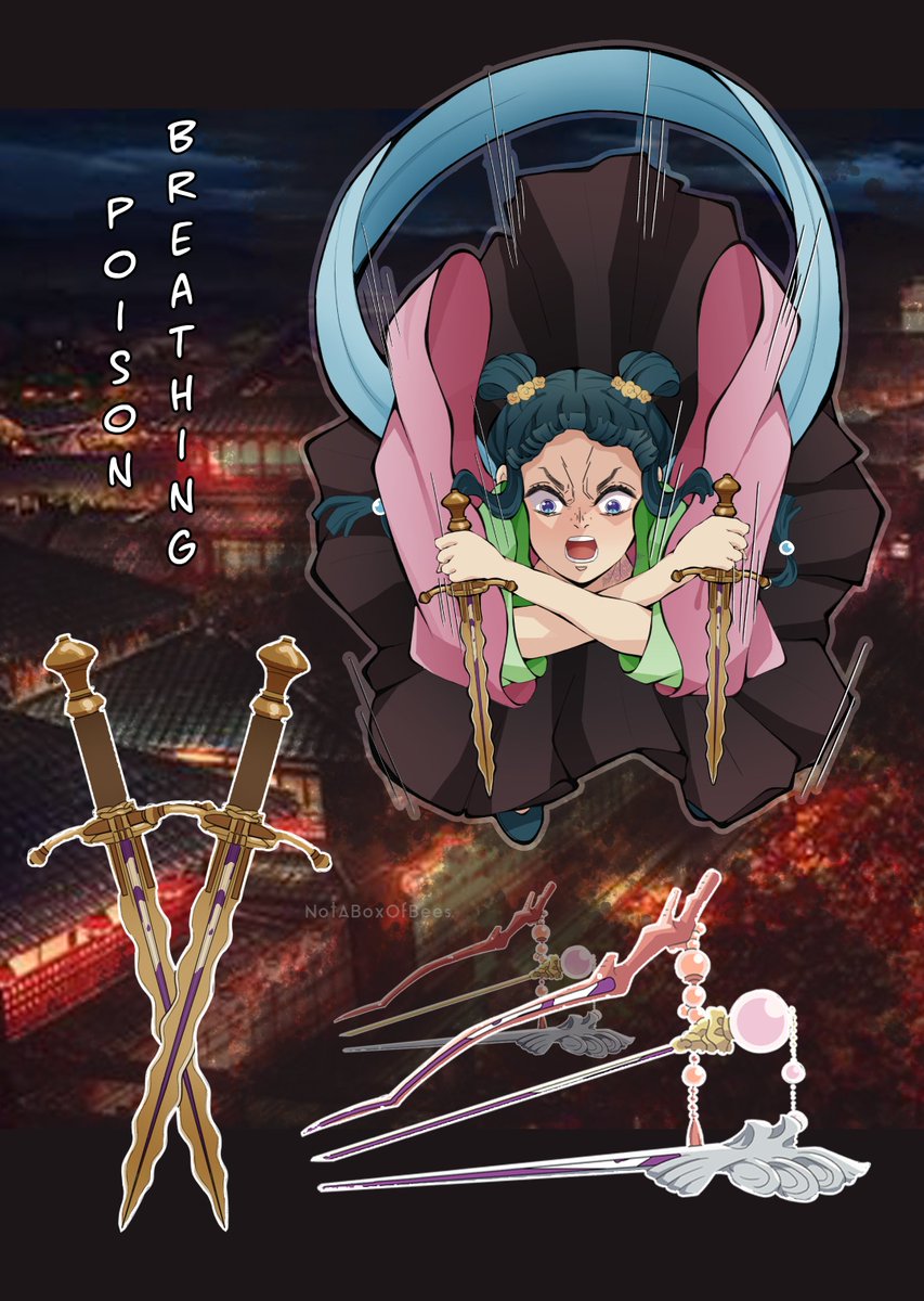 Amb_Hashira's tweet image. The Apothecary Diaries Maomao X Demon Slayer 2!