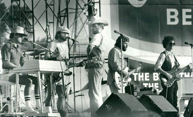 The Beach Boys performing live in 1979.