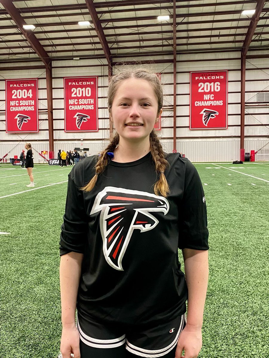 FlagMvhs's tweet photo. Congratulations to Senior center Megan Connor for playing in the Atlanta Falcons GACA Al Star Game!! She represented the Bears very well!!! #FortheView https://t.co/gKlYaapxLj