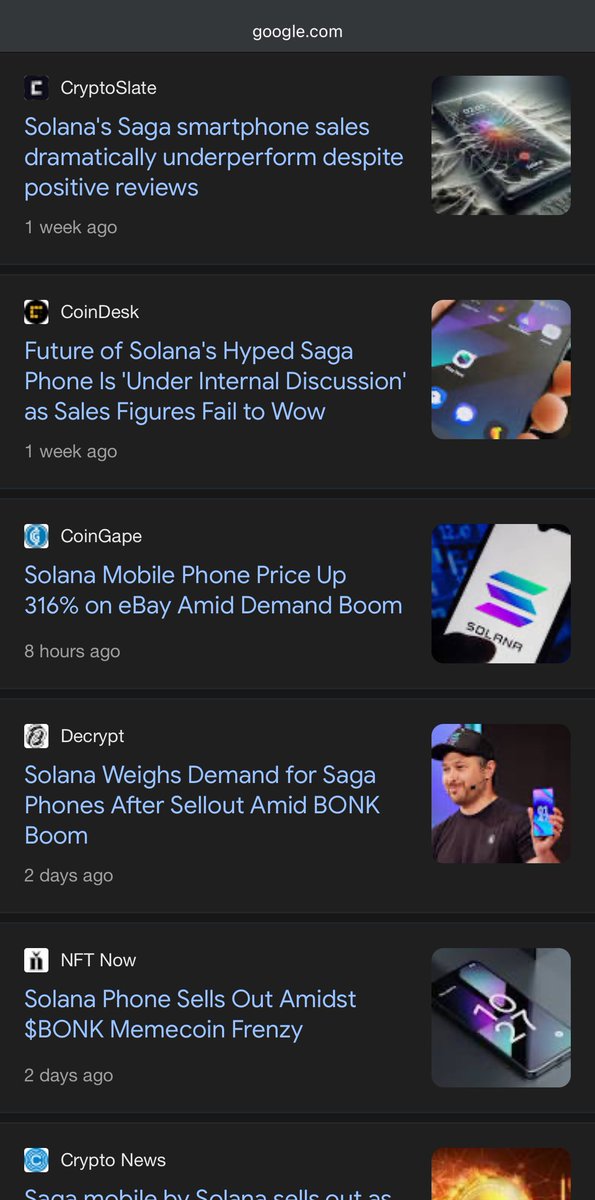 How to know if we’re really back?
1) Google any trending topic in NFTs/DeFi.
2) Click the News tab.

If the only coverage is on CoinDesk, Cointelegraph, Block this, Block that, [Insert valid media source here] - Crypto Department…the rest of the world doesn’t know or care.