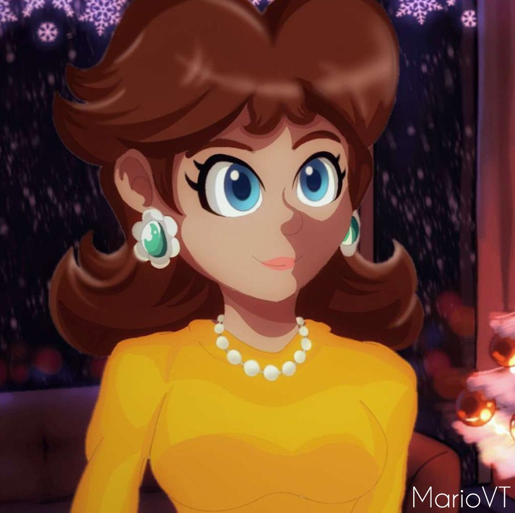 Daisy getting ready for Holidays 🌼

#PrincessDaisy #Daisy #digitalart #Holidays2023 #Mario #Christmas #animefanart