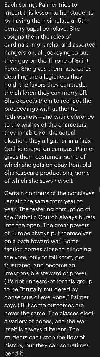 this is such a great profile of <a href="/Ada_Palmer/">Ada Palmer</a>, especially this part. <a href="/GregoryJBarber/">Gregory Barber</a> has a great way with words (alt text completed in next tweet) wired.com/story/ada-palm…