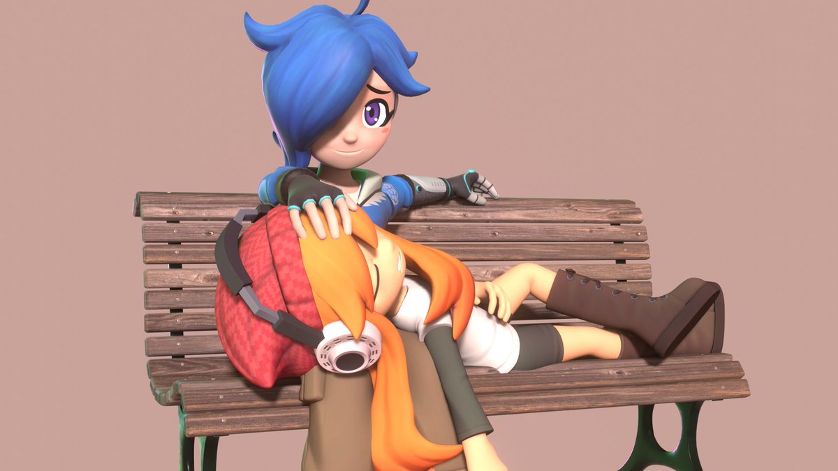 Everyone needs help sometimes even when having a nightmare after lying on a bench. 🩵🧡

#meggyxtari #MeggySpletzer #Smg4tari #SMG4 #smg4fanart