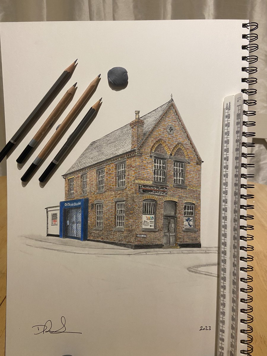 Building on the corner of Gibb Street and West Gate, Long Eaton, Derbyshire. #Pencildrawing #Derbyshire #longeatonlife #pencilart #derbyshirelive #longeaton