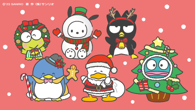 けろっぴ「もうすぐクリスマス…!」ペックル「ワクワクするの〜!」タキシードサム「みんなでクリスマスの仮装をしてみたよ☆」ハンギョドン「みんなはクリスマス好き?」#はぴだんぶい #クリスマス 