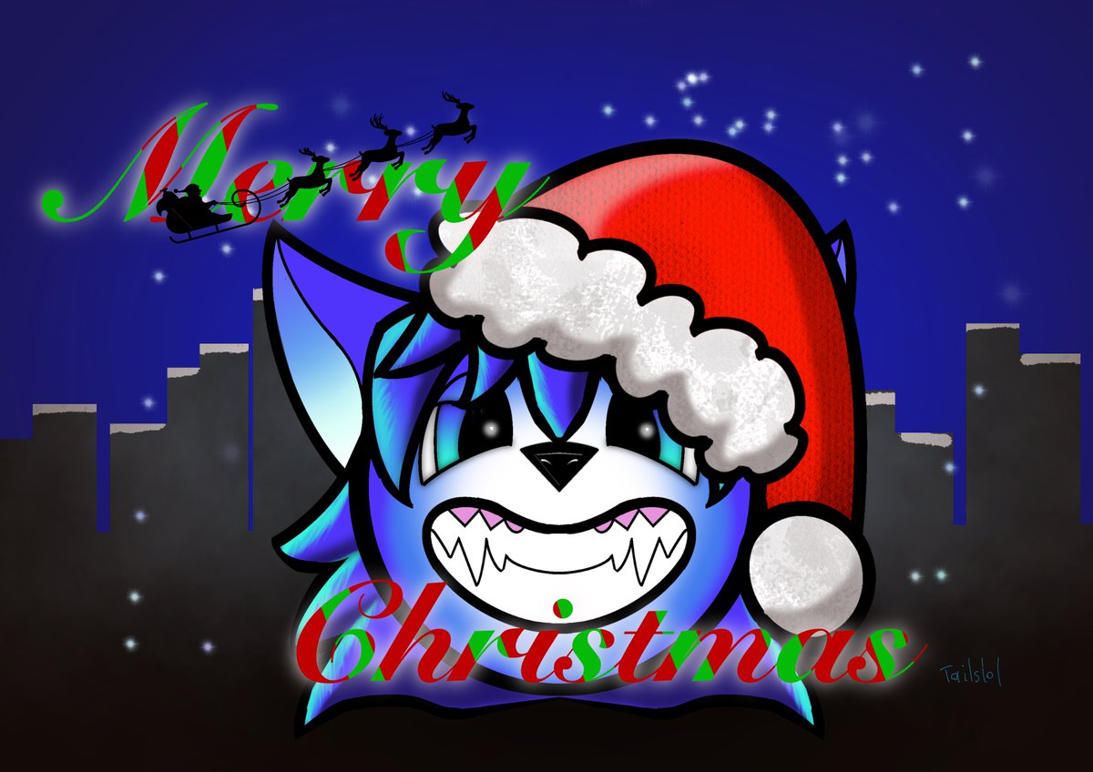 tails_lol's tweet photo. Merry Christmas! (Art by me,done on procreate iPad,I’m open for some art commissions) https://t.co/4YmmG5GNYu