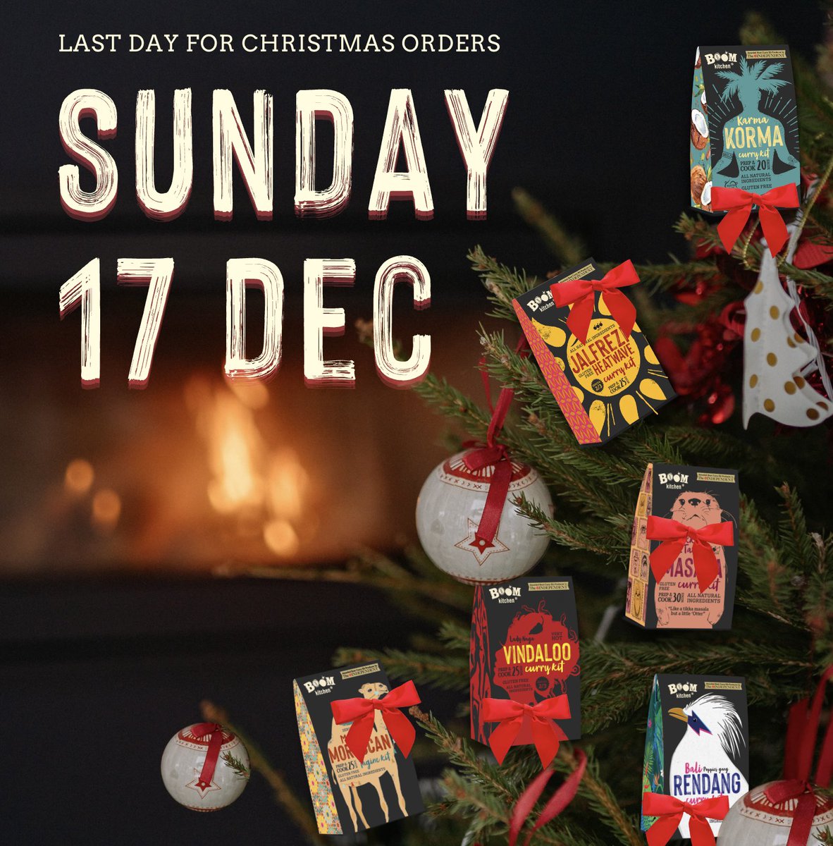 BoOMRevolution's tweet photo. Last chance for curry kits (before Christmas) order tonight with 2nd class Royal Mail postage 🎄 https://t.co/xJeGtASef9