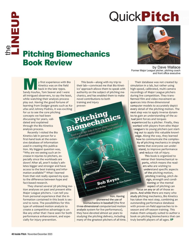 Take a look at our segment in the latest issue of Inside Pitch Magazine, featuring a book review from former Major League Pitcher and pitching coach Dave Wallace.
<a href="/ABCA1945/">ABCA</a> <a href="/insidepitchmag/">Inside Pitch magazine</a>
