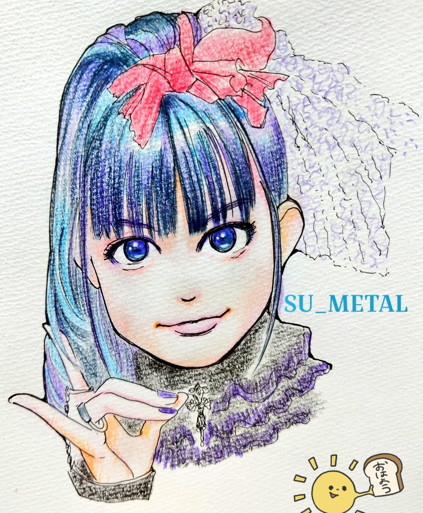 「おはすぅちゃんすぅ誕祭に向けて…過去絵のSUMETALいつも心にBABYMETA」|TOM🍄（毒されTOM-METAL）のイラスト