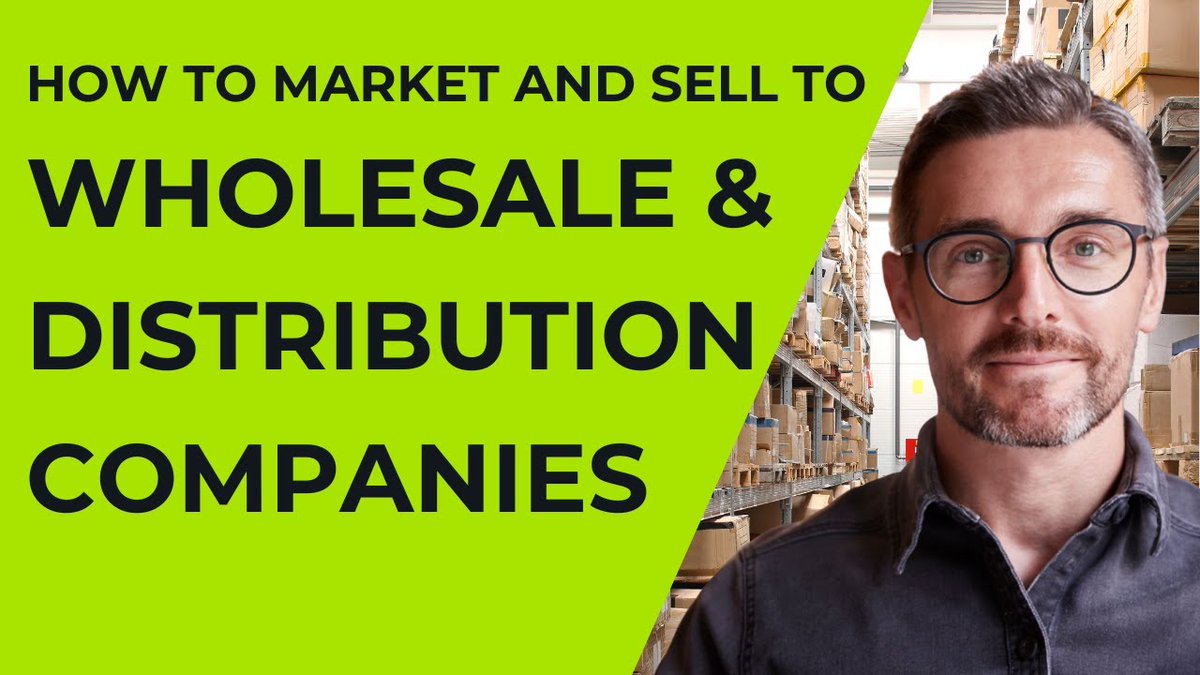 🖥️[Watch] How to Market and Sell to Wholesale and Distribution 
hubs.li/Q01WPjNt0

#distributioncompany #gotomarket #gotomarketstrategy #GTMstrategy #BuyerPersonas #DistributorDerek