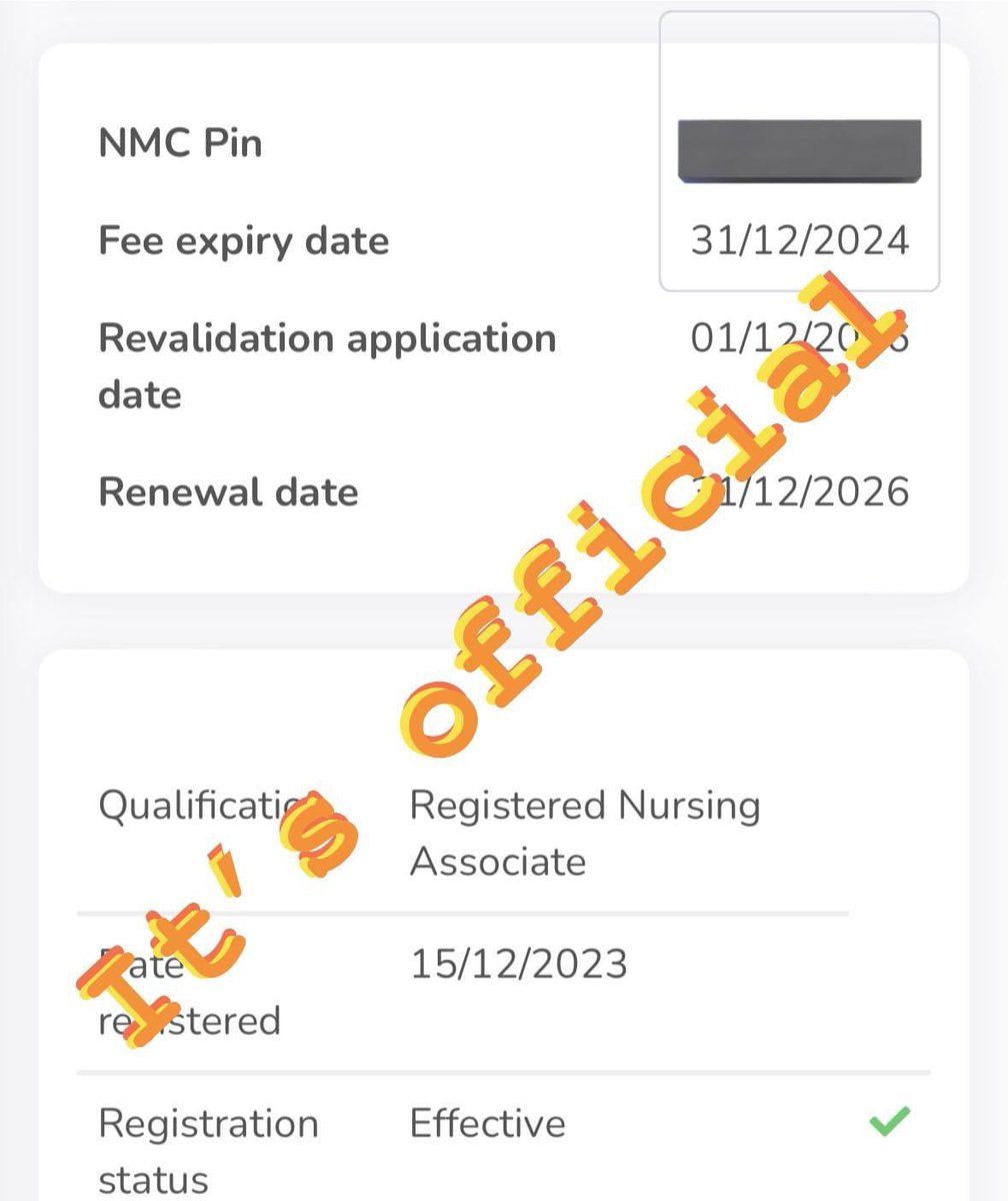 NursingRosie's tweet photo. It’s official… eeeeek!
Bring on the fun and games.
🤣😂🤣
#NMCRegistered https://t.co/GEolDUY0n3