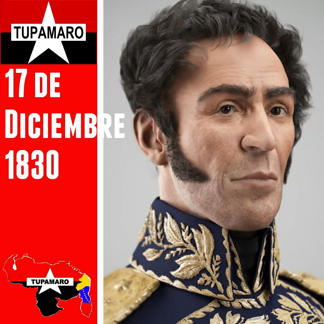 #17Dic #BolivarInmortal Hoy vive más que nunca, cabalga junto a nosotros abriendo la brecha hacia la grandeza y la Patria perpetua Nosotros los que nos sentimos hijos de Bolívar mantengamos como bandera su más grande anhelo:la Unidad Revolucionaria! @NicolasMaduro #BolivarEterno