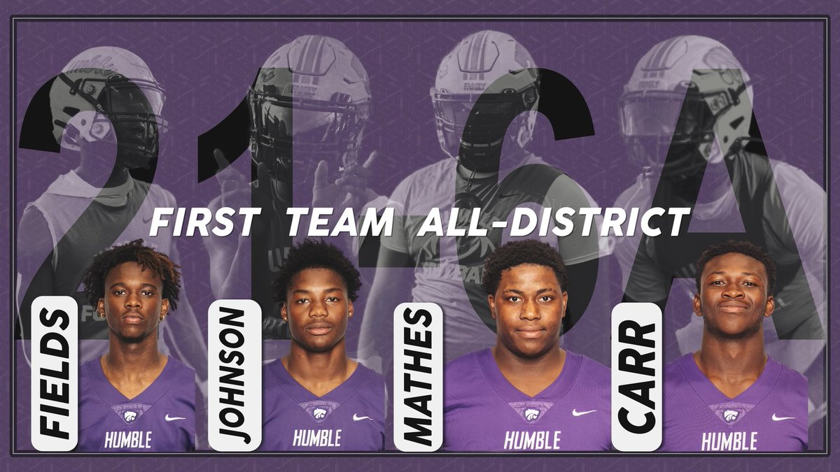 Robert Murphy (@coach_robmurphy) on Twitter photo Introducing your first team All-District selections: <a href="/FootballHumble/">Humble Wildcats FB</a>
Robert Fields, WR, Sr.
Dontavius Mathes, DL, Jr.
Demoy Carr, ILB, Jr.
Jacory Johnson, OLB, Sr. Introducing your first team All-District selections: <a href="/FootballHumble/">Humble Wildcats FB</a>
Robert Fields, WR, Sr.
Dontavius Mathes, DL, Jr.
Demoy Carr, ILB, Jr.
Jacory Johnson, OLB, Sr.