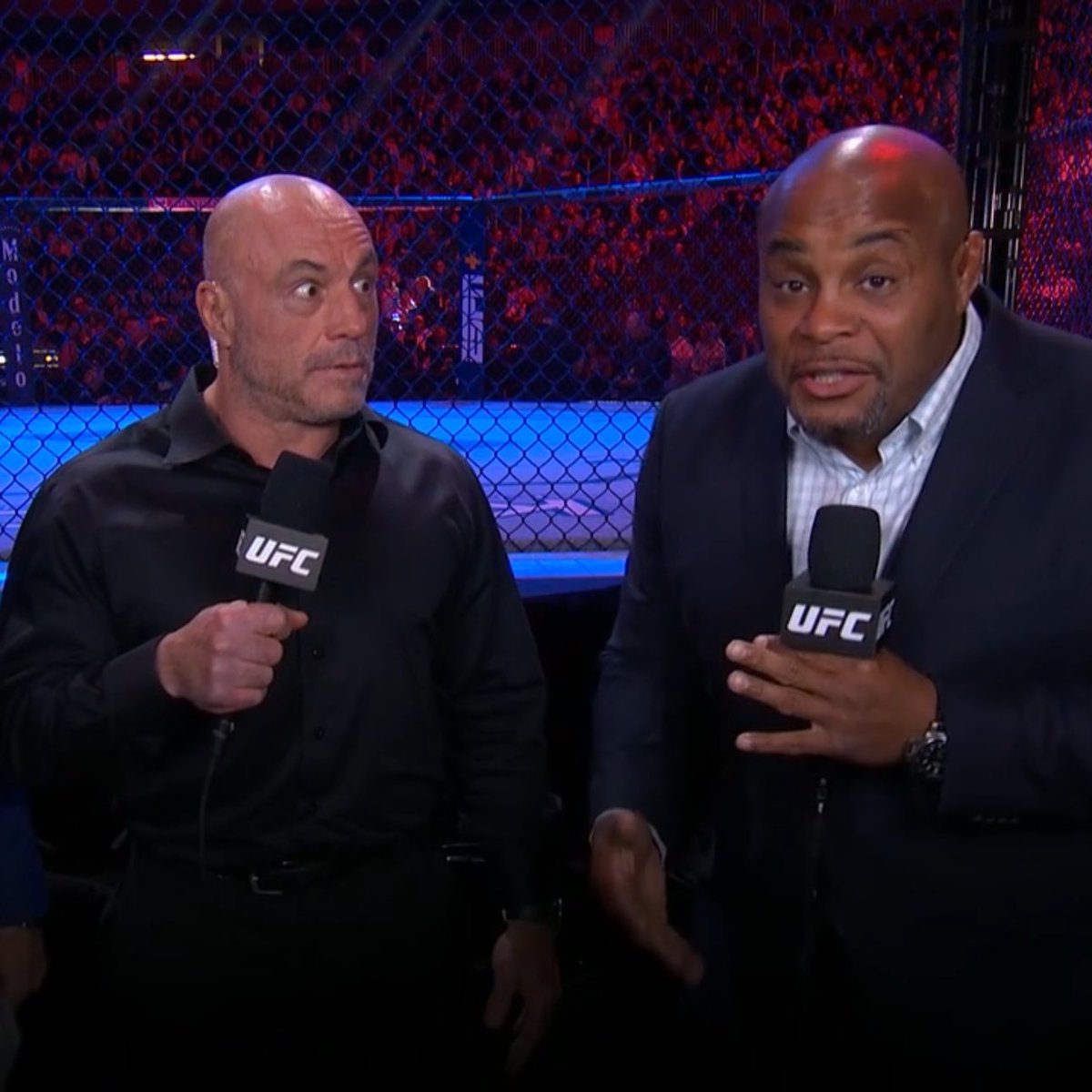 ConOfCombat's tweet photo. Joe Rogan deciding if Daniel Cormier is real or not https://t.co/Oi5H0d4WNy